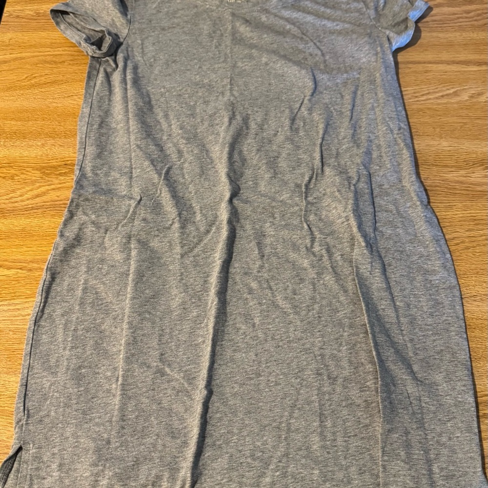 Casual Gray T-Shirt Dress
